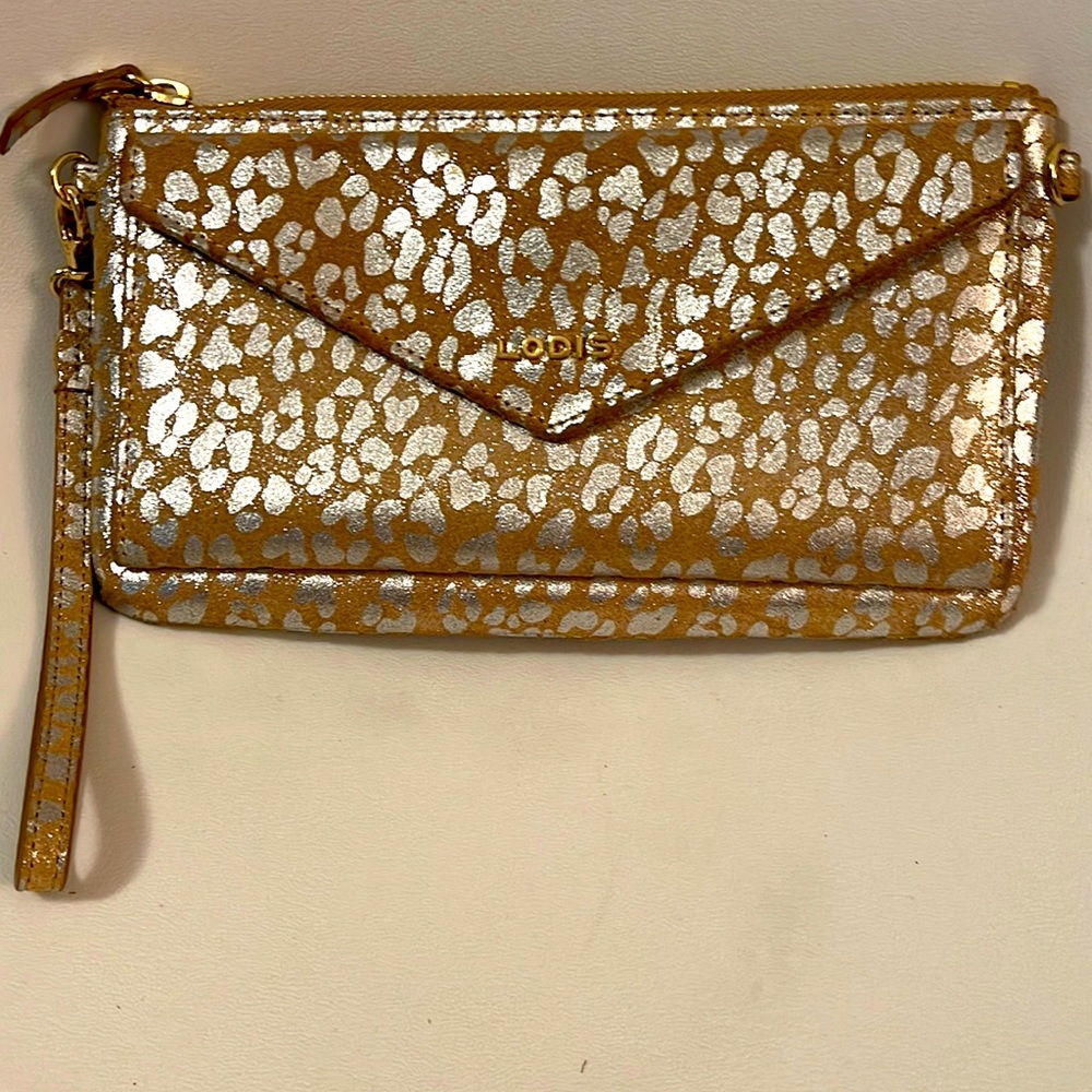 Lodis Wristlet/Crossbody (no crossbody strap)Wallet 8 Card Slots Animal Print